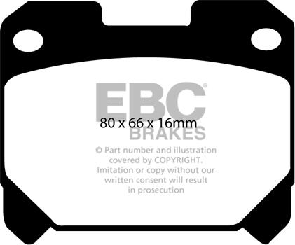 EBC Brakes DP41005R - Тормозные колодки, дисковые, комплект avtokuzovplus.com.ua