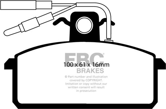 EBC Brakes DP410/2 - Тормозные колодки, дисковые, комплект avtokuzovplus.com.ua