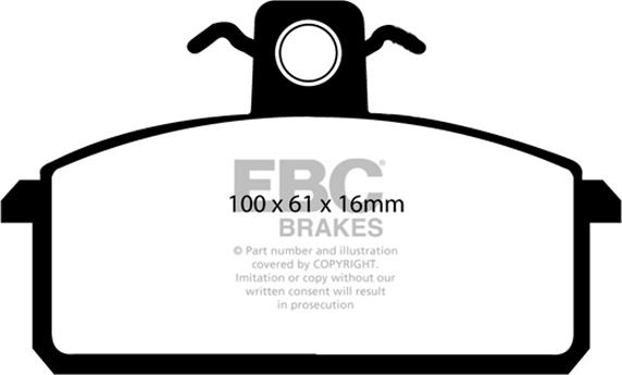 EBC Brakes DP410/4 - Гальмівні колодки, дискові гальма autocars.com.ua
