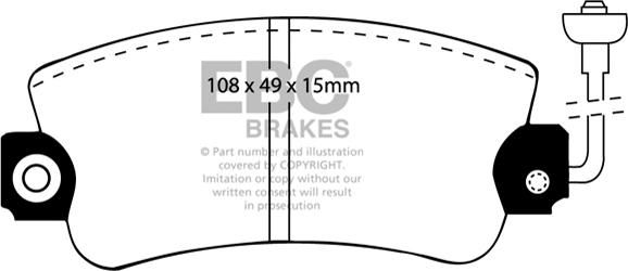 EBC Brakes DP417 - Гальмівні колодки, дискові гальма autocars.com.ua