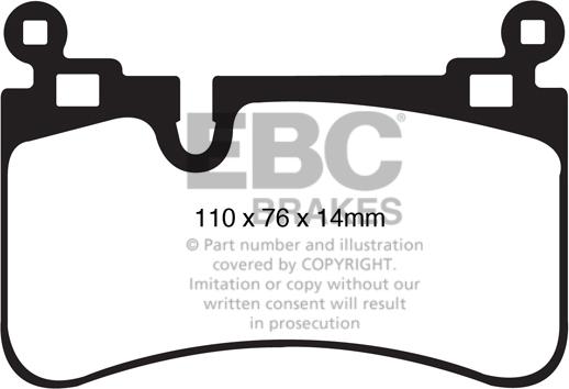 EBC Brakes DP41839R - Тормозные колодки, дисковые, комплект avtokuzovplus.com.ua