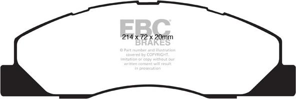 EBC Brakes DP41847R - Гальмівні колодки, дискові гальма autocars.com.ua