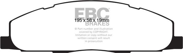 EBC Brakes DP41848R - Гальмівні колодки, дискові гальма autocars.com.ua