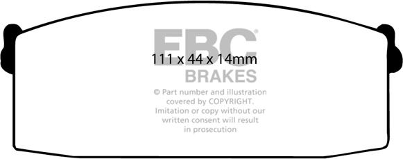 EBC Brakes DP418 - Тормозные колодки, дисковые, комплект avtokuzovplus.com.ua