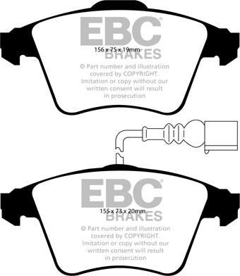 EBC Brakes DP41935R - Гальмівні колодки, дискові гальма autocars.com.ua