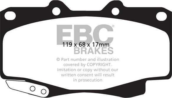 EBC Brakes DP62005 - Гальмівні колодки, дискові гальма autocars.com.ua