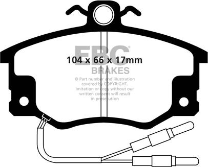 EBC Brakes DP420/4 - Тормозные колодки, дисковые, комплект avtokuzovplus.com.ua