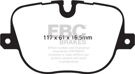 EBC Brakes DP42068R - Гальмівні колодки, дискові гальма autocars.com.ua