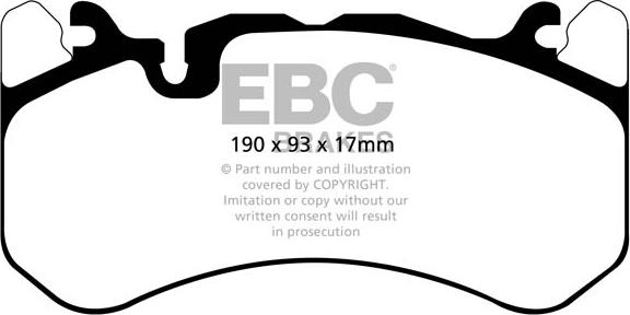 EBC Brakes DP42081R - Гальмівні колодки, дискові гальма autocars.com.ua