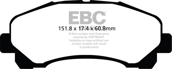 EBC Brakes DP62113 - Гальмівні колодки, дискові гальма autocars.com.ua
