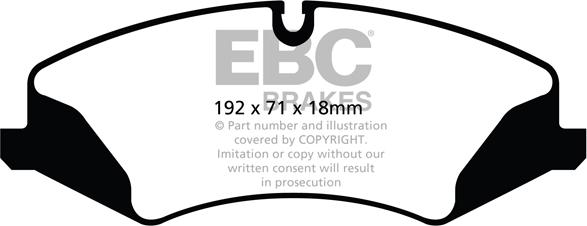 EBC Brakes DP42123R - Гальмівні колодки, дискові гальма autocars.com.ua