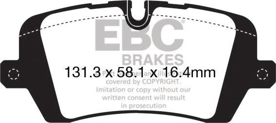 EBC Brakes DPX2161 - Тормозные колодки, дисковые, комплект avtokuzovplus.com.ua