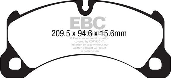 EBC Brakes DP42162R - Гальмівні колодки, дискові гальма autocars.com.ua