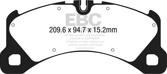 EBC Brakes DP42203R - Тормозные колодки, дисковые, комплект avtokuzovplus.com.ua