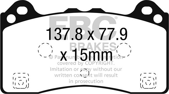 EBC Brakes DP42274R - Тормозные колодки, дисковые, комплект avtokuzovplus.com.ua