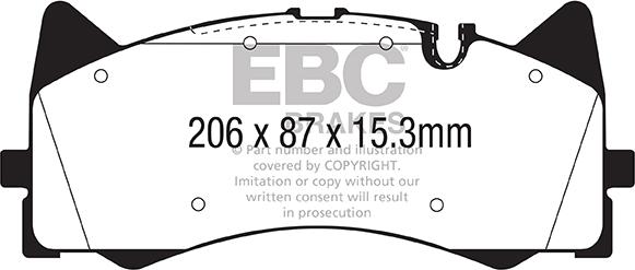 EBC Brakes DP42298R - Гальмівні колодки, дискові гальма autocars.com.ua