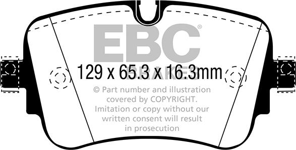 EBC Brakes DP62299 - Гальмівні колодки, дискові гальма autocars.com.ua