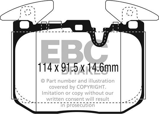 EBC Brakes DP42303R - Гальмівні колодки, дискові гальма autocars.com.ua