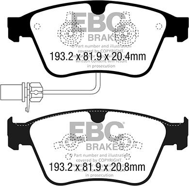 EBC Brakes DP42317R - Гальмівні колодки, дискові гальма autocars.com.ua