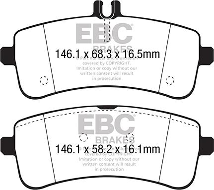 EBC Brakes DP42350R - Гальмівні колодки, дискові гальма autocars.com.ua