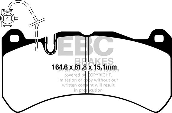 EBC Brakes DP42355R - Гальмівні колодки, дискові гальма autocars.com.ua