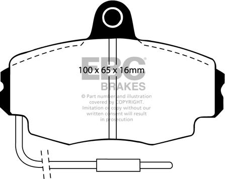 EBC Brakes DP426/4 - Тормозные колодки, дисковые, комплект avtokuzovplus.com.ua