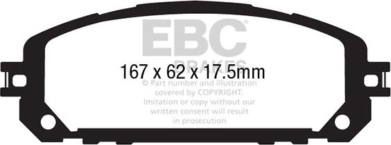 EBC Brakes DP43030R - Гальмівні колодки, дискові гальма autocars.com.ua