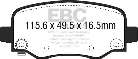 EBC Brakes DP43031R - Гальмівні колодки, дискові гальма autocars.com.ua