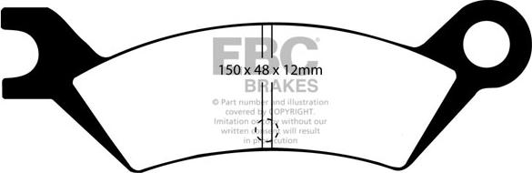 EBC Brakes DP442 - Гальмівні колодки, дискові гальма autocars.com.ua