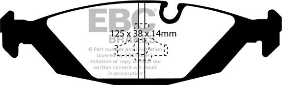 EBC Brakes DP447/2 - Тормозные колодки, дисковые, комплект avtokuzovplus.com.ua