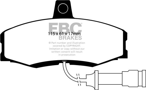 EBC Brakes DP455 - Тормозные колодки, дисковые, комплект avtokuzovplus.com.ua