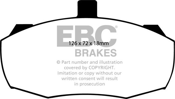 EBC Brakes DP462 - Гальмівні колодки, дискові гальма autocars.com.ua