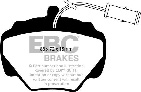 EBC Brakes DP663 - Гальмівні колодки, дискові гальма autocars.com.ua