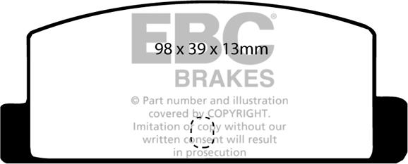 EBC Brakes DP466 - Гальмівні колодки, дискові гальма autocars.com.ua