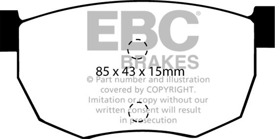 EBC Brakes DP468 - Тормозные колодки, дисковые, комплект avtokuzovplus.com.ua