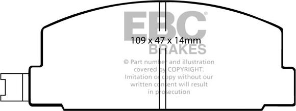 EBC Brakes DP469 - Тормозные колодки, дисковые, комплект avtokuzovplus.com.ua