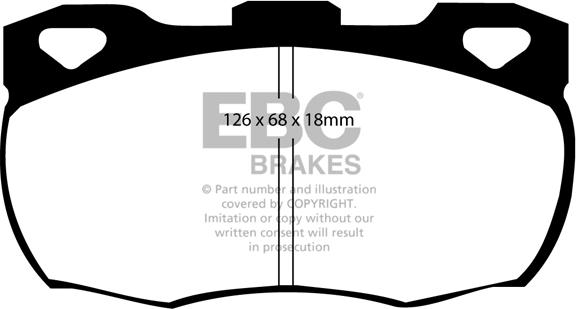 EBC Brakes DP708 - Тормозные колодки, дисковые, комплект avtokuzovplus.com.ua