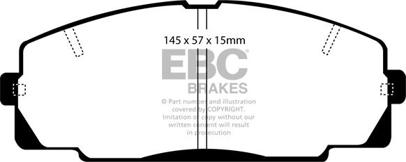 EBC Brakes DP4722R - Гальмівні колодки, дискові гальма autocars.com.ua