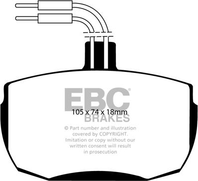 EBC Brakes DP472 - Гальмівні колодки, дискові гальма autocars.com.ua