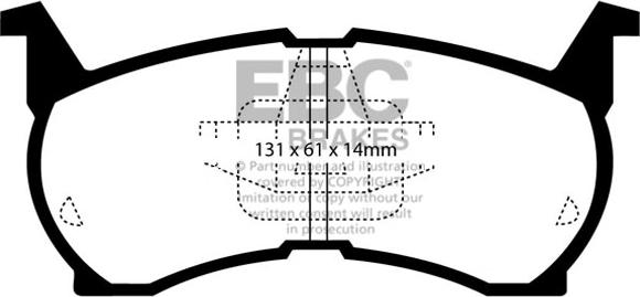 EBC Brakes DP490 - Тормозные колодки, дисковые, комплект avtokuzovplus.com.ua