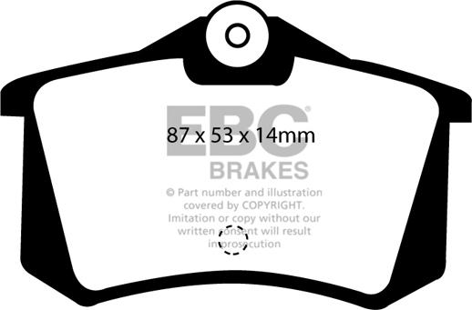 EBC Brakes DP4999R - Гальмівні колодки, дискові гальма autocars.com.ua