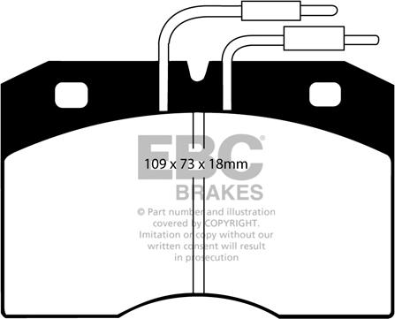 EBC Brakes DP510 - Тормозные колодки, дисковые, комплект avtokuzovplus.com.ua