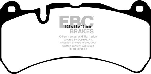 EBC Brakes DP51591NDX - Гальмівні колодки, дискові гальма autocars.com.ua