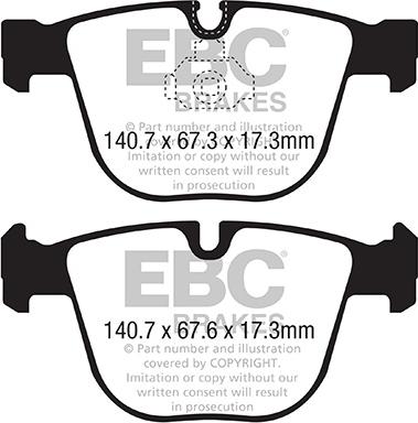 EBC Brakes DP52318NDX - Тормозные колодки, дисковые, комплект avtokuzovplus.com.ua