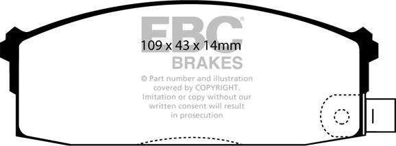 EBC Brakes DP526 - Гальмівні колодки, дискові гальма autocars.com.ua