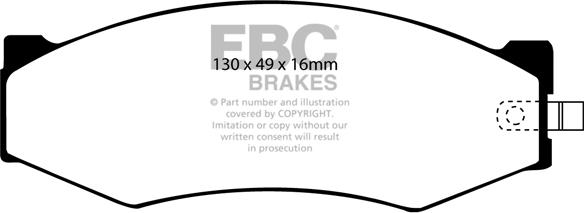 EBC Brakes DP527 - Тормозные колодки, дисковые, комплект avtokuzovplus.com.ua