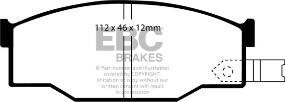 EBC Brakes DP531 - Гальмівні колодки, дискові гальма autocars.com.ua