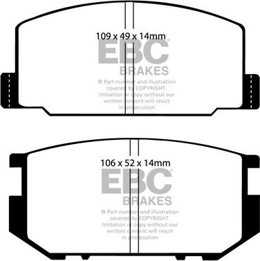 EBC Brakes DP532 - Тормозные колодки, дисковые, комплект avtokuzovplus.com.ua