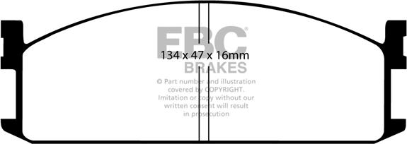 EBC Brakes DP535 - Гальмівні колодки, дискові гальма autocars.com.ua