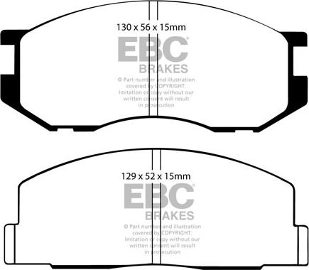 EBC Brakes DP536 - Тормозные колодки, дисковые, комплект avtokuzovplus.com.ua